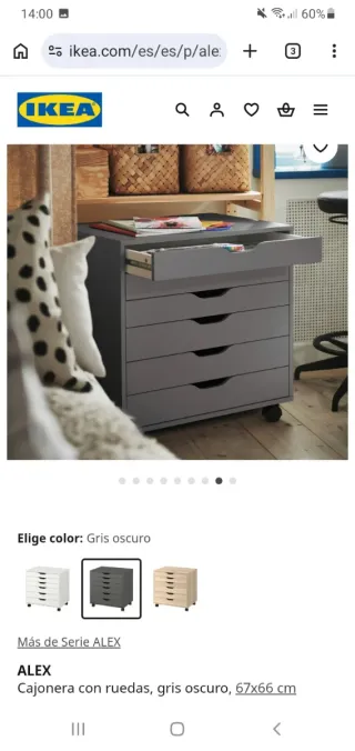 Cajonera grande Ikea Alex