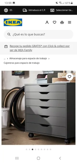 Cajonera grande Ikea Alex