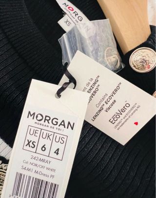 Jersey Morgan Rayas Negro Blanco Talla XS