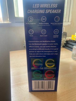 Altavoz Carga Inalámbrica LED BT-3401