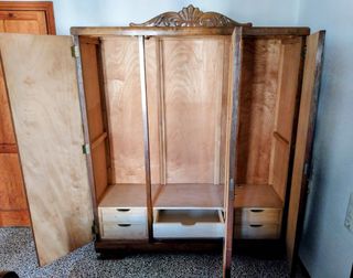 Armario ropero vintage madera marrón
