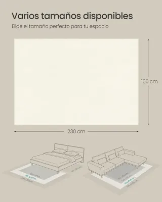 Alfombra 160x230 Lavable Antideslizante TAR013WZ02