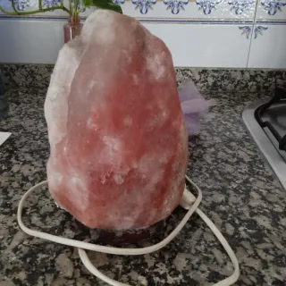 Lámpara de sal natural rosa