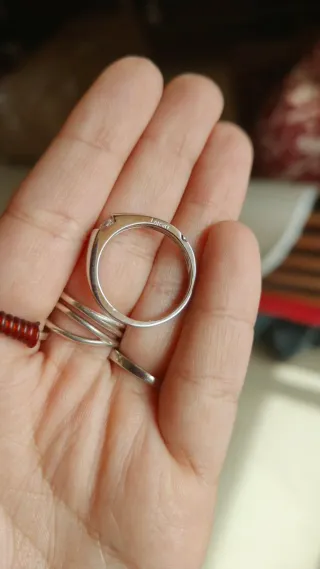 Anillo Plata Promesa Hombre Jeulia