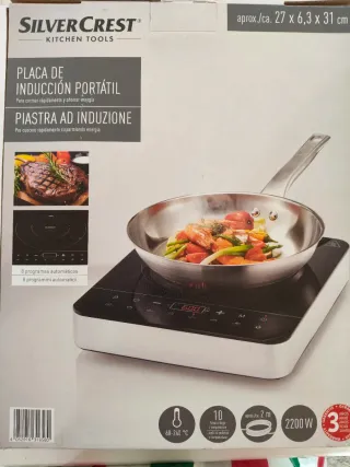 Placa Inducción Portátil SilverCrest 2200W