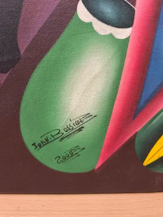 Óleo Jhon Bossicot estilo Naif. No negociable