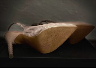 Tacones Fiesta Rosa Seda Plata