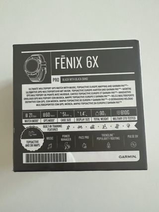 Reloj Garmin Fenix 6X Pro Negro