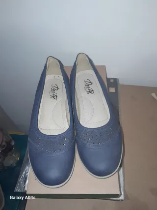 Manoletinas Deity Azul Talla 38