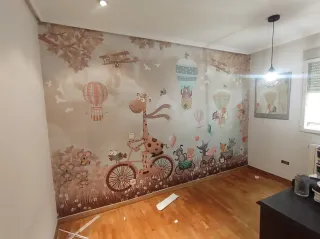 Papel pintado hojas tropicales