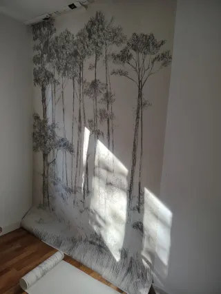 Papel pintado hojas tropicales