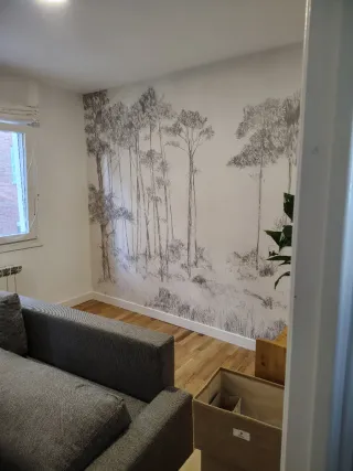 Papel pintado hojas tropicales