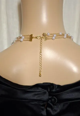 Collana multistrato perle oro