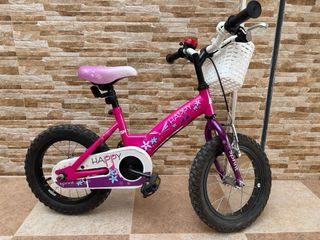 Bicicleta BH niña rosa con cesta