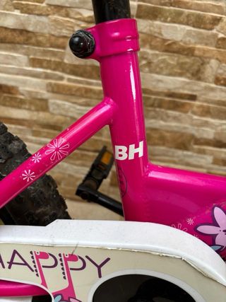 Bicicleta BH niña rosa con cesta