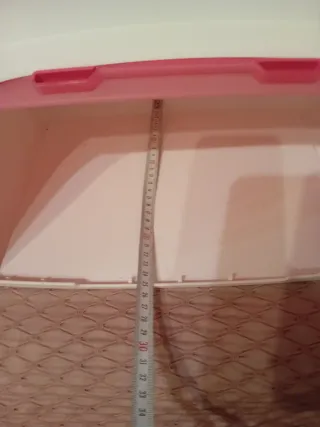 Contenitore porta pane bianco e rosa