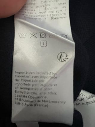 Polo Lacoste Talla M Azul Marino