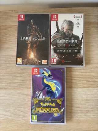 Nintendo Switch Color Negro + 3 juegos + Mando
