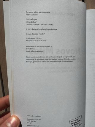 Livro Os Novos Mitos que Comemos