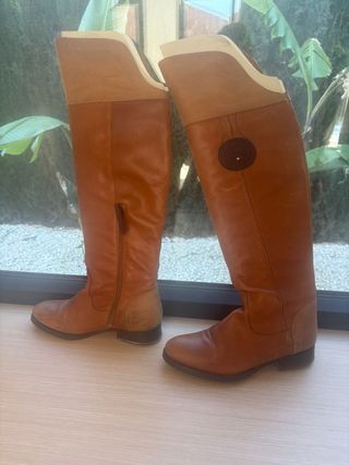 Botas Altas Piel Tommy Hilfiger Marrón