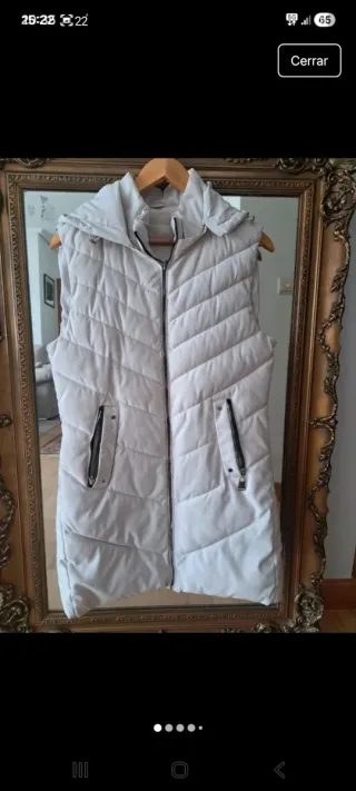 Plumífero sin mangas crudo