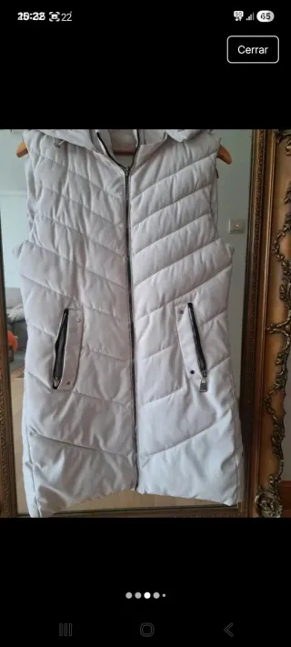 Plumífero sin mangas crudo