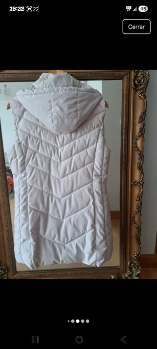 Plumífero sin mangas crudo