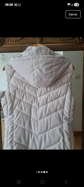 Plumífero sin mangas crudo