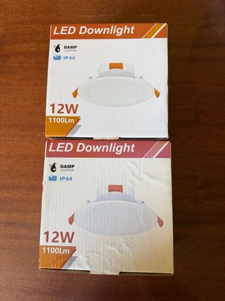 2x LED Downlight 12W IP44