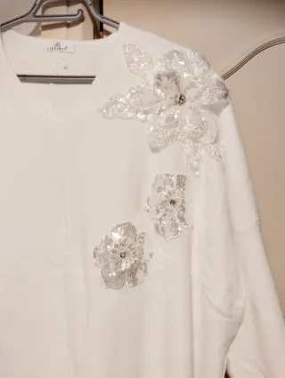 Suéter LISSIMO Talla Única Blanco/Plata