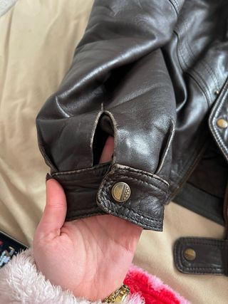 chaqueta de piel auténtica vintage