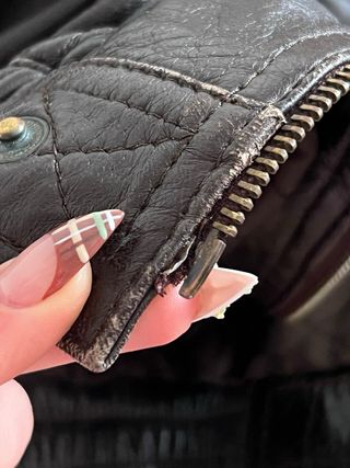 chaqueta de piel auténtica vintage