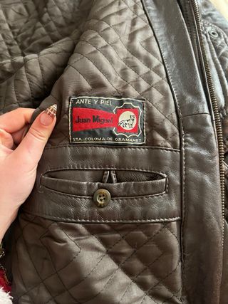 chaqueta de piel auténtica vintage