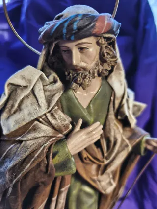 Belén figuras Sagrada Familia y ángeles