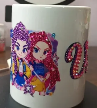 Taza K-Pop con diamantes
