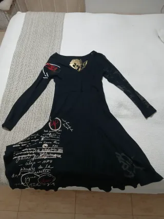 Vestido Desigual Negro Talla M