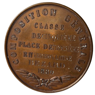 Medalla antigua Francia 1880 con estuche