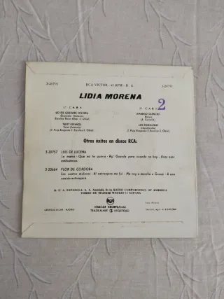 Vinilo Lidia Morena - Yo Me Quedaré Soltera