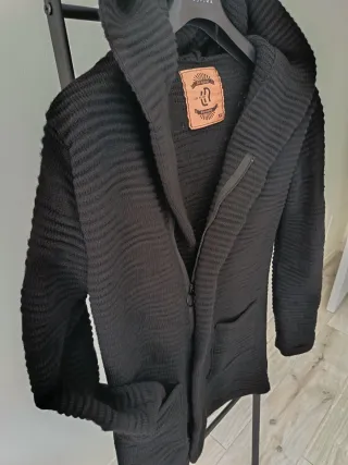 Cappotto con cappuccio uomo nero taglia XL