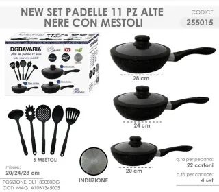 Set Padelle DGBAVARIA 11 Pezzi con Mestoli