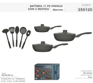 Set Padelle DGBAVARIA 11 Pezzi con Mestoli