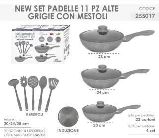 Set Padelle DGBAVARIA 11 Pezzi con Mestoli