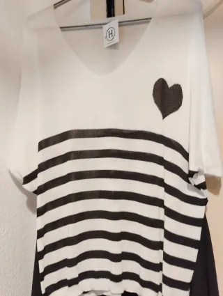 Conjunto 2 piezas rayas y corazón