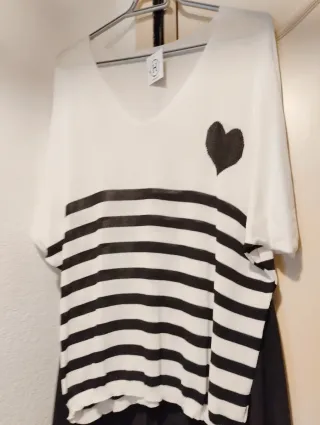 Conjunto 2 piezas rayas y corazón