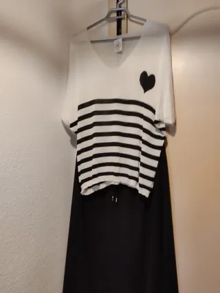 Conjunto 2 piezas rayas y corazón