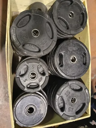 Discos de pesas para gimnasio mínimo 150 kg