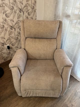 Sofá relax 3 plazas tela beige 2,00x90  Como nuevo
