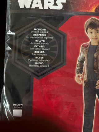 Disfraz Star Wars Classic Finn Talla (7-8 años)