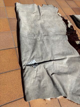 Alfombra Piel Vaca Marrón y Blanca