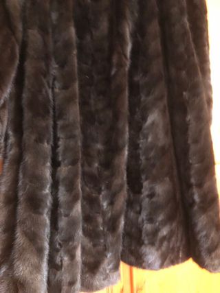 Abrigo de piel marrón talla 42/44